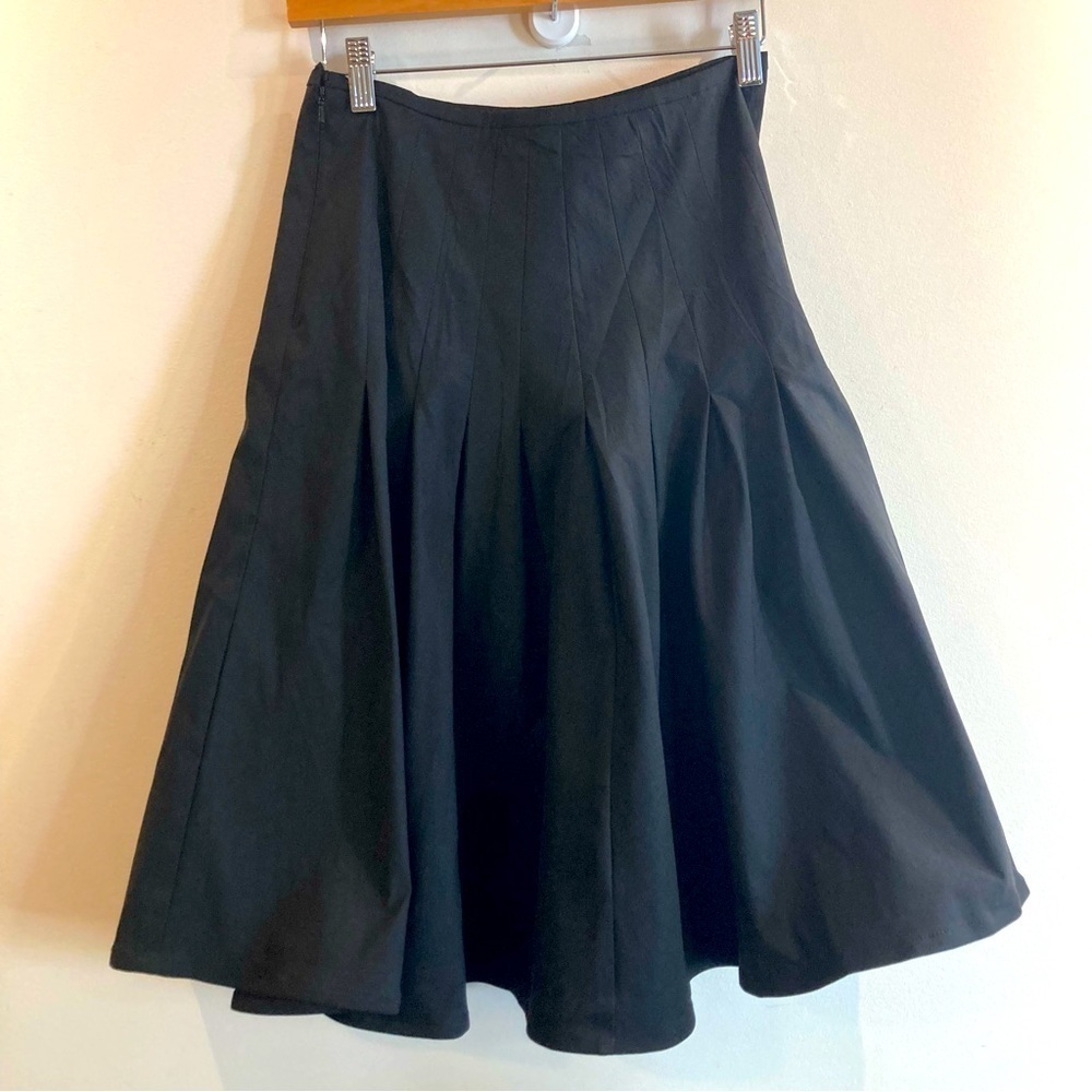 TADASHI SHOJI Sz 4 Pleats Flare Zipper Closure Knee Length Circle Skater Skirt